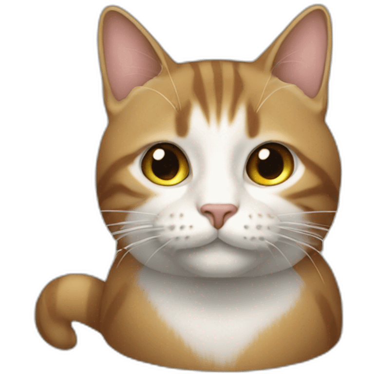 Un chat avec un savre emoji