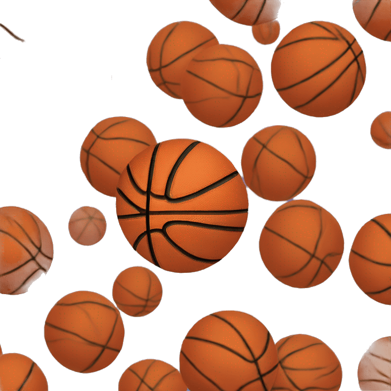 a heart in the color of a basketball emoji