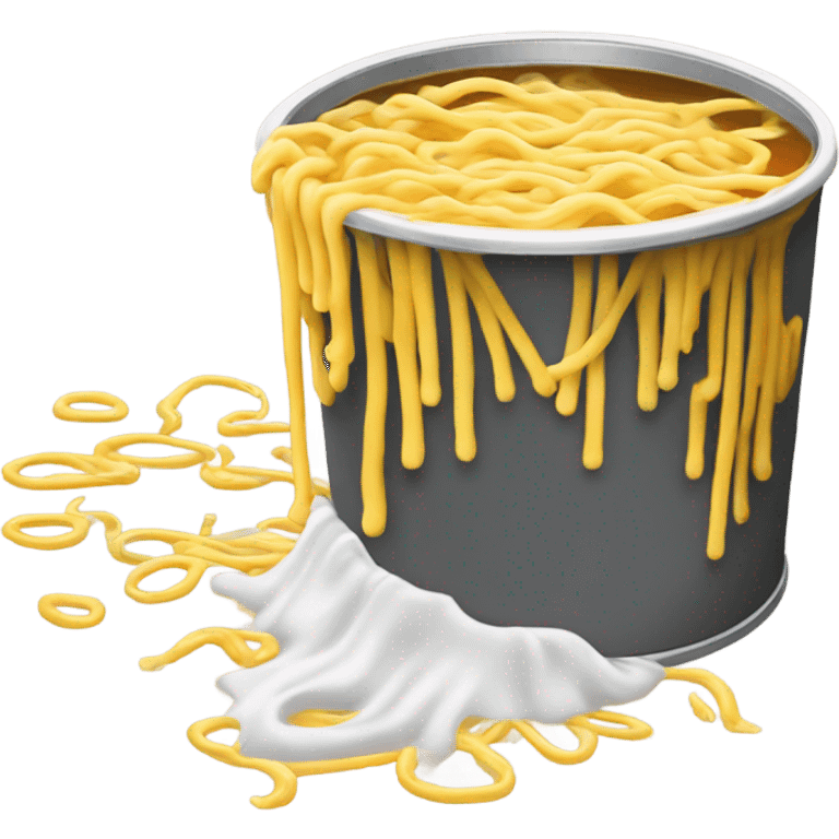 Ramen spills on the paint can  emoji