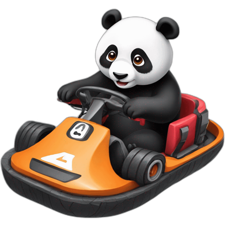 a panda in a hoverkart emoji