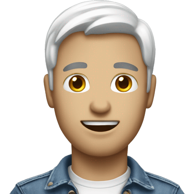 white it guy in jean emoji