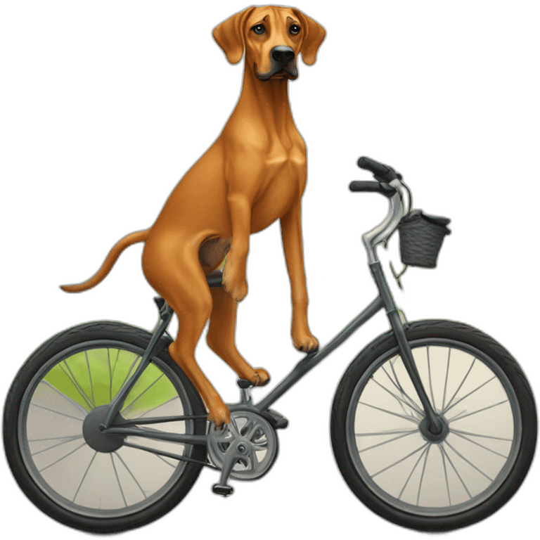 Rhodesian Ridgeback auf fahrrad emoji