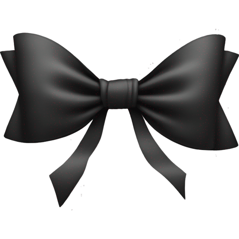 Black coquette bow with only back in it and no other colour  emoji