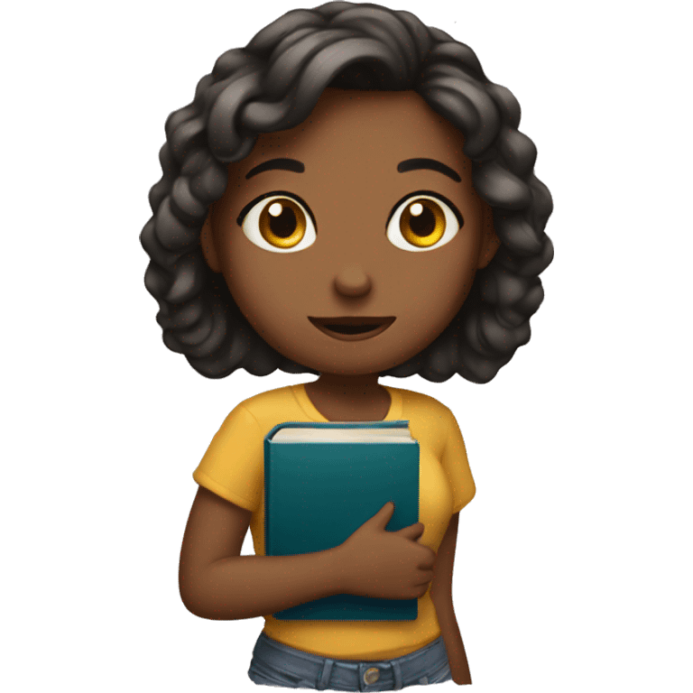 Girls with books emoji