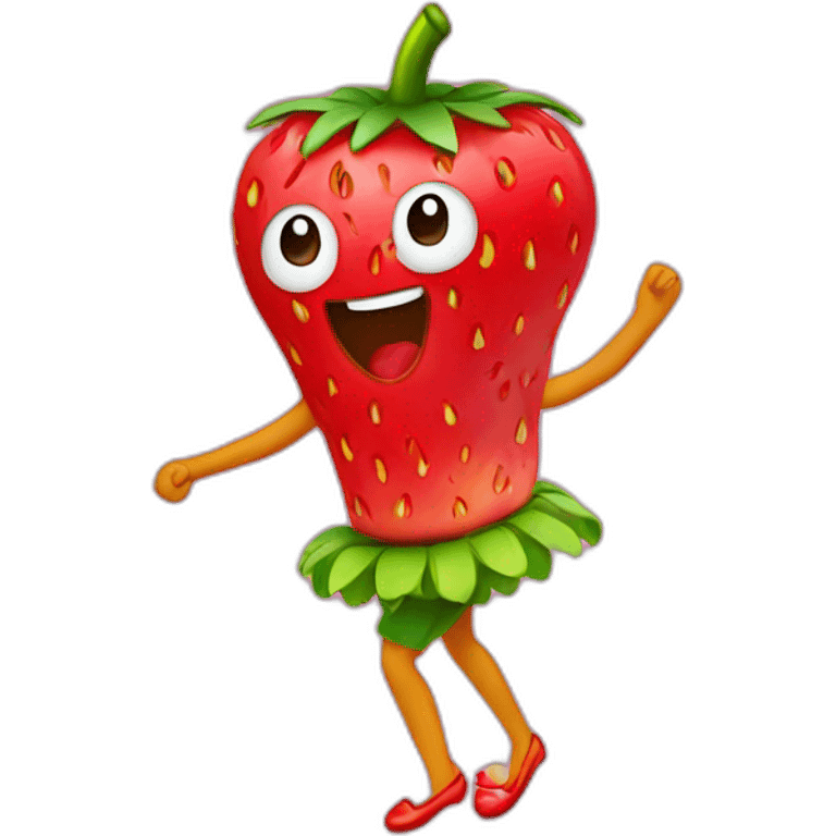 Frutilla bailando emoji