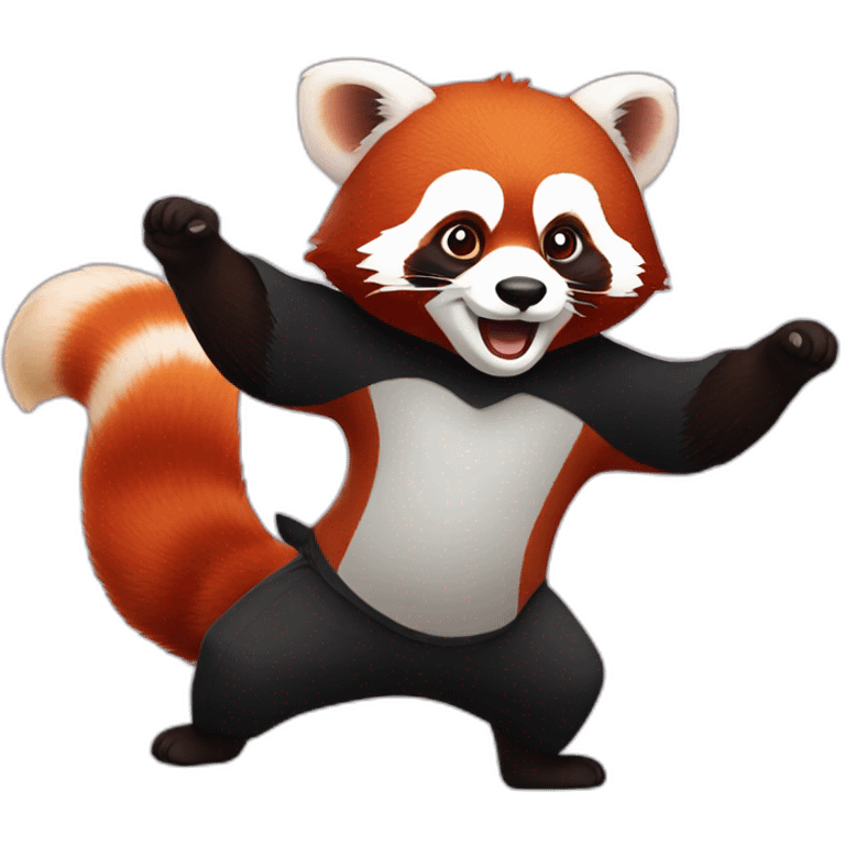 red panda dancing emoji