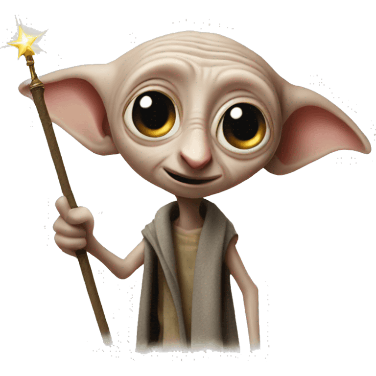 Dobby with a magic wand emoji