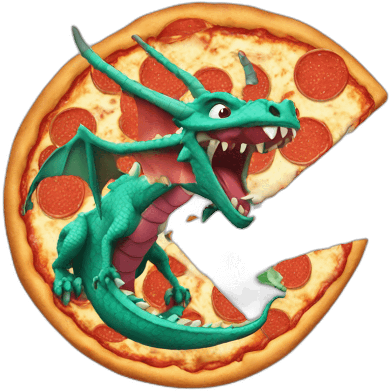 dragon eaten pizza emoji