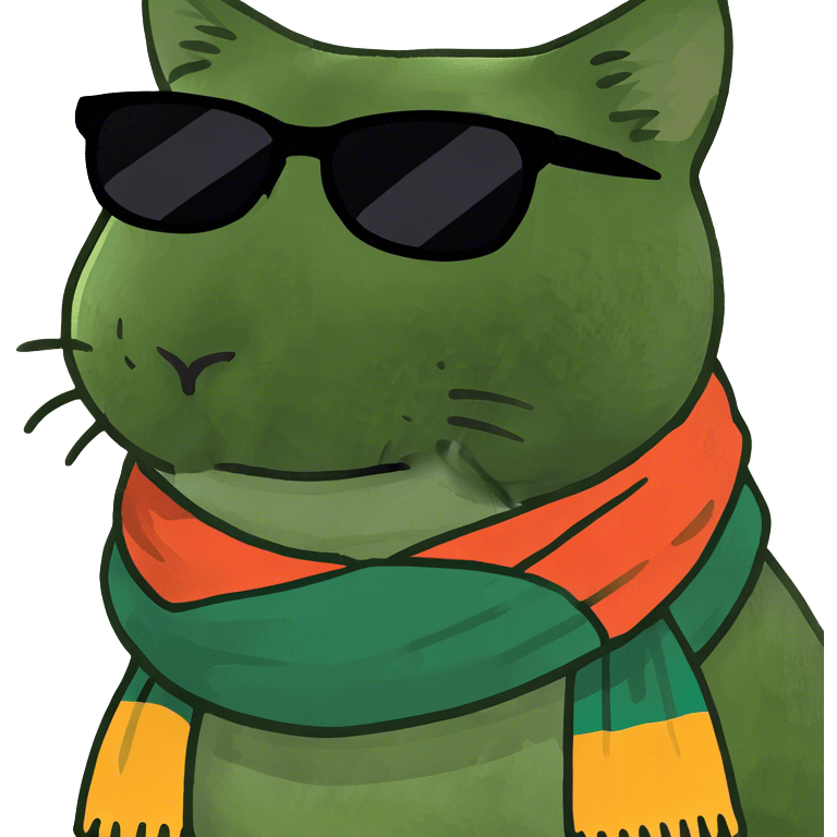 Cat with sunglasses emoji