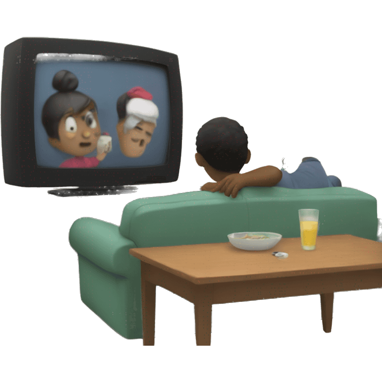 Watching Tv at home emoji