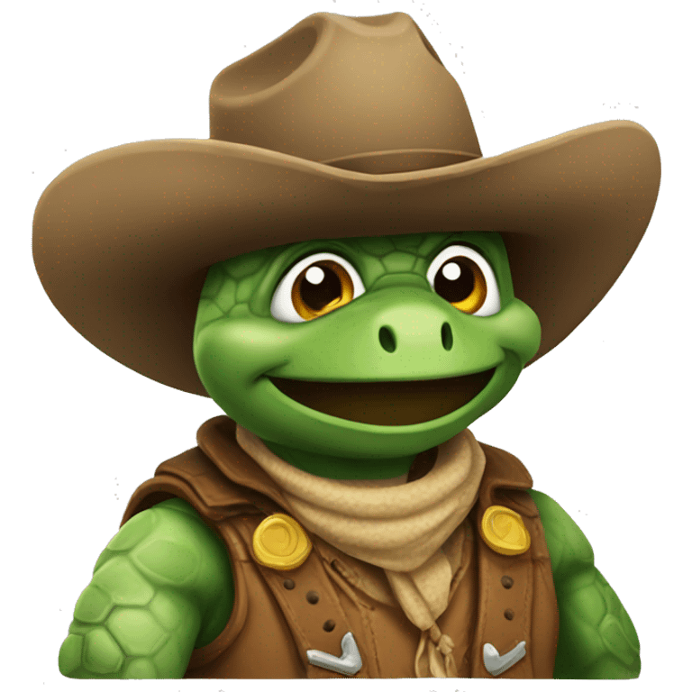 Turtle cowboy  emoji