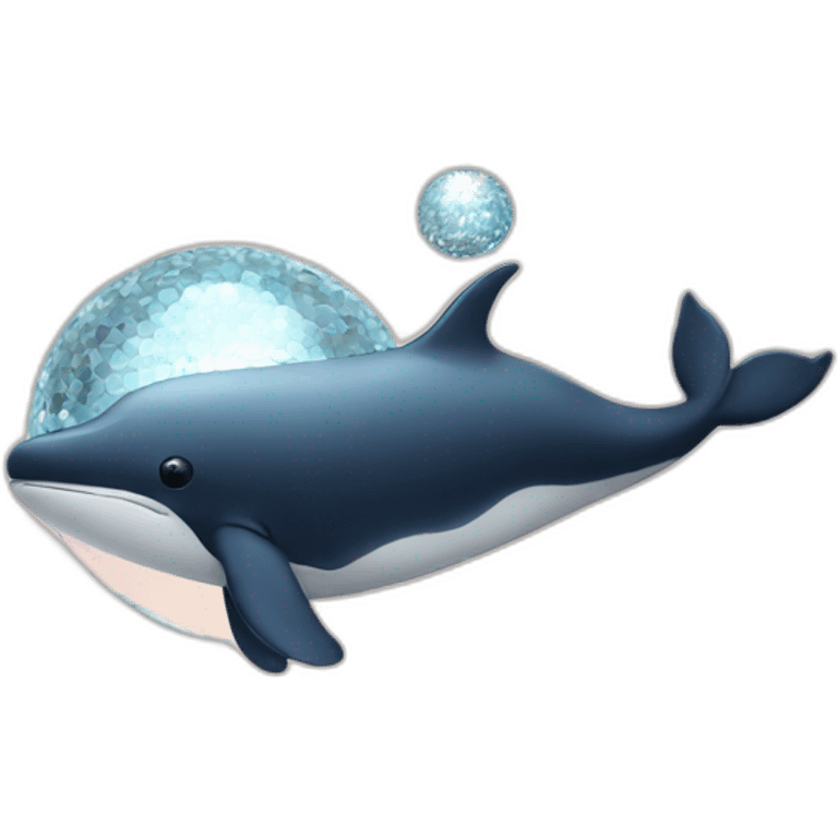 whale+mirror ball emoji