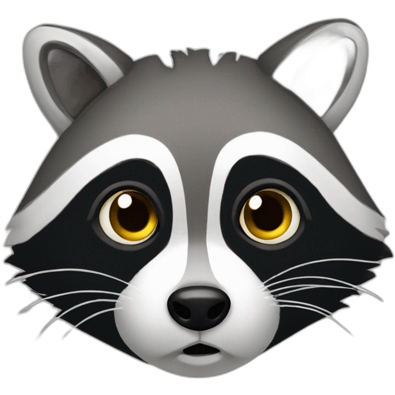 the raccoon is afraid emoji