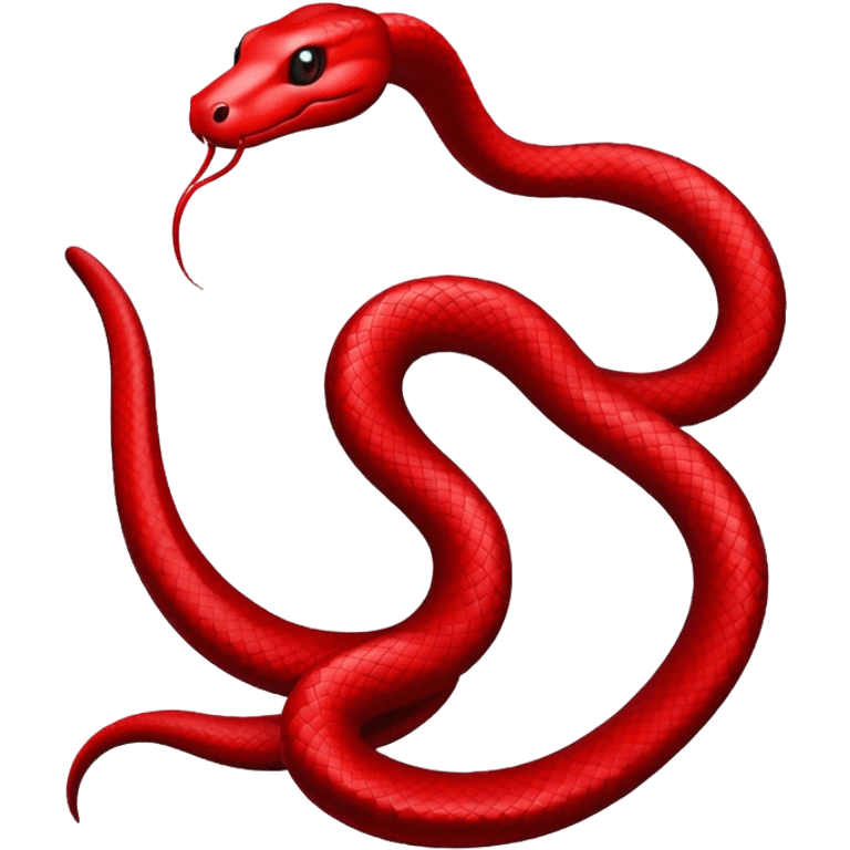 a snake but red emoji