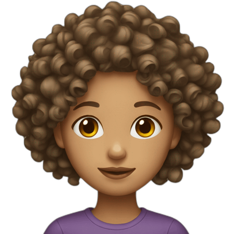 Curly hair girl emoji