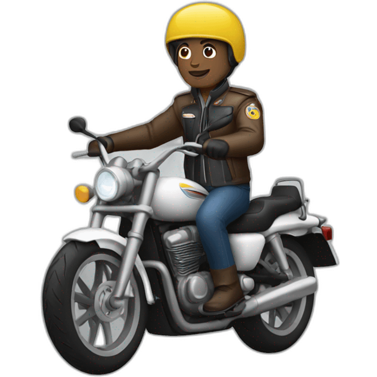 Motorcycle driver emoji