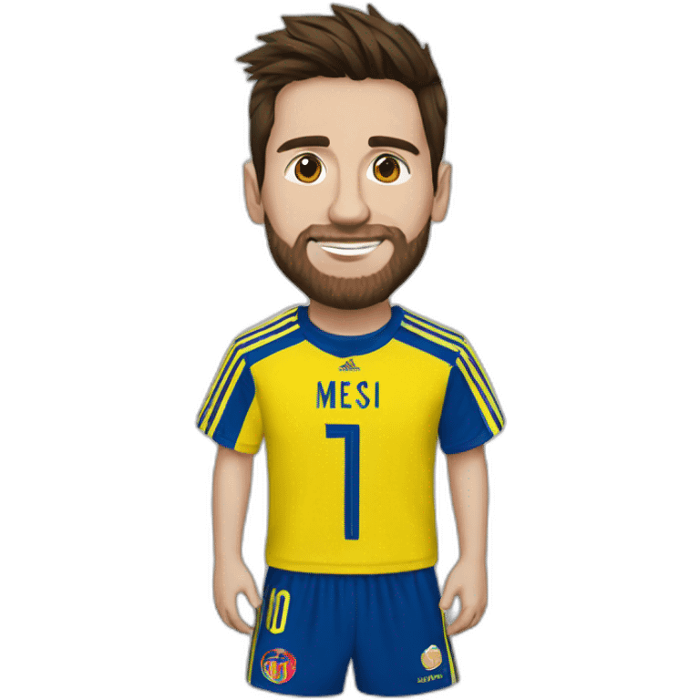 messi with colombia t shirt emoji