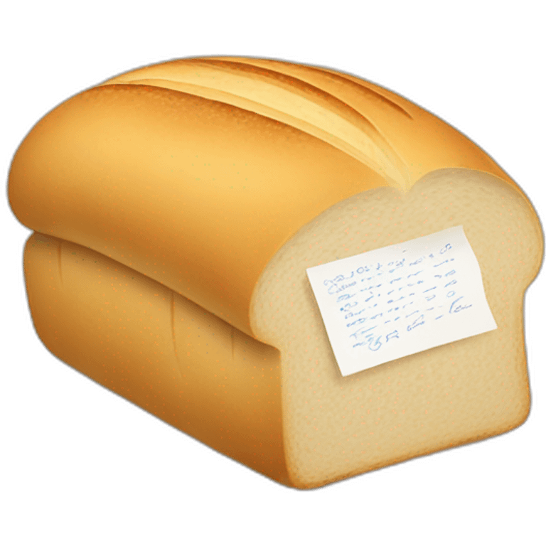 Bread with a note saying GLEB emoji