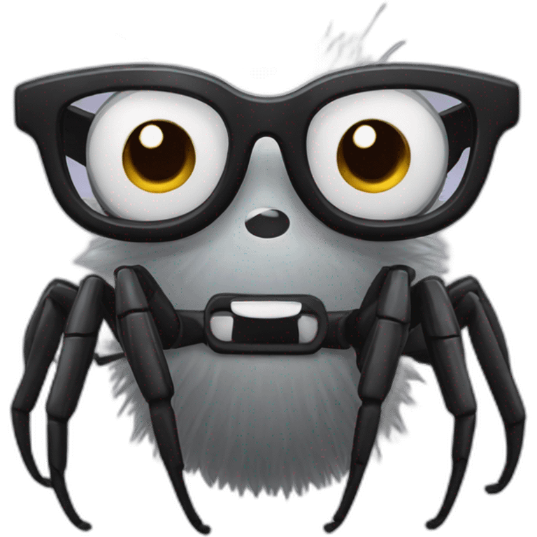 Spider with glasses emoji