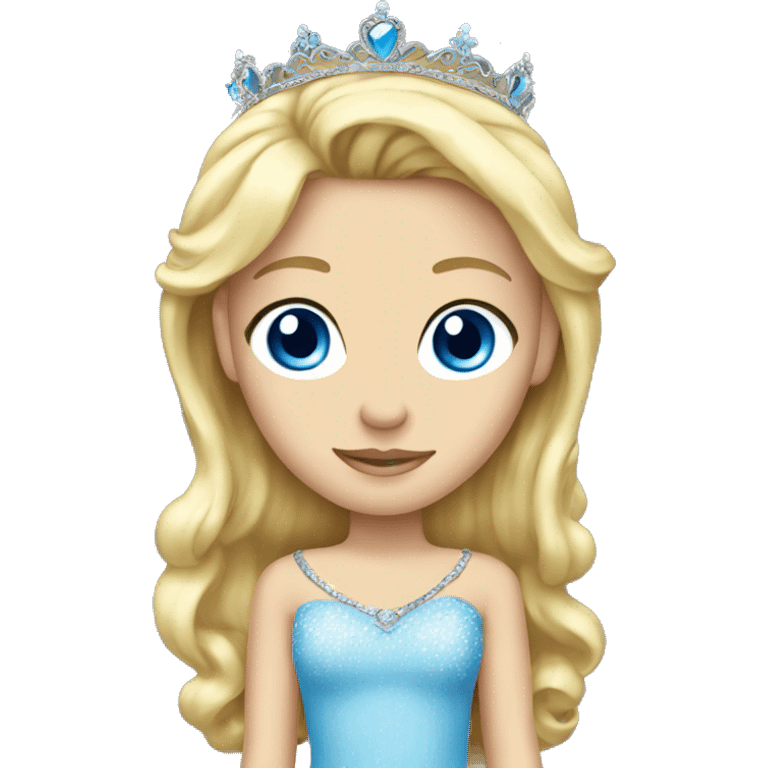 blonde blue eyes princess wearing tiara  emoji