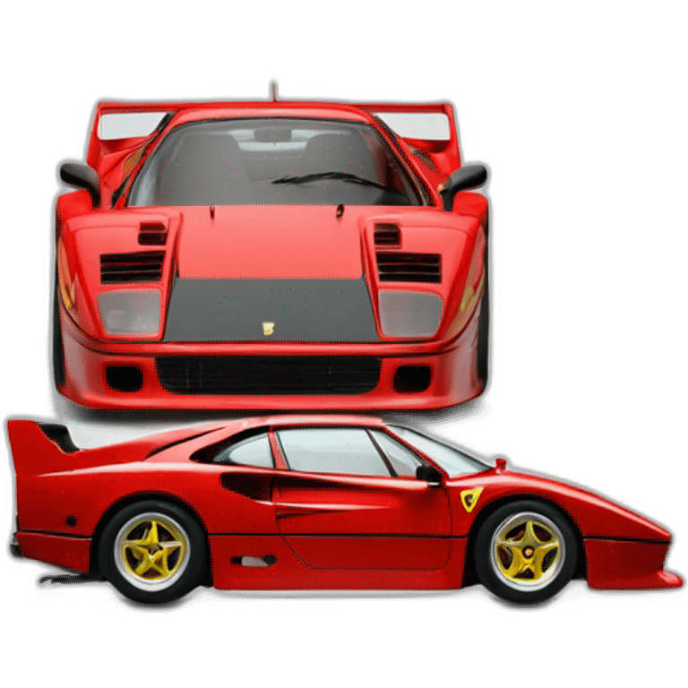 Ferrari f40 in profil emoji