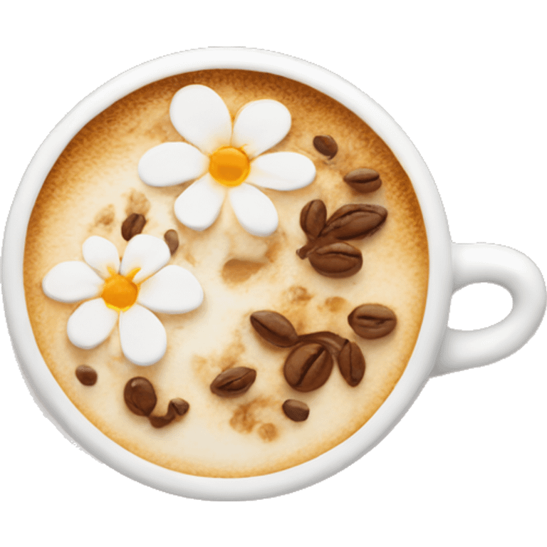 Floral cappuccino  emoji