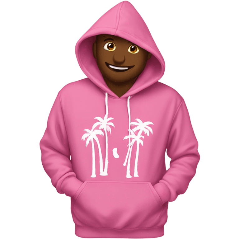 Pink puff palm hoodie  emoji