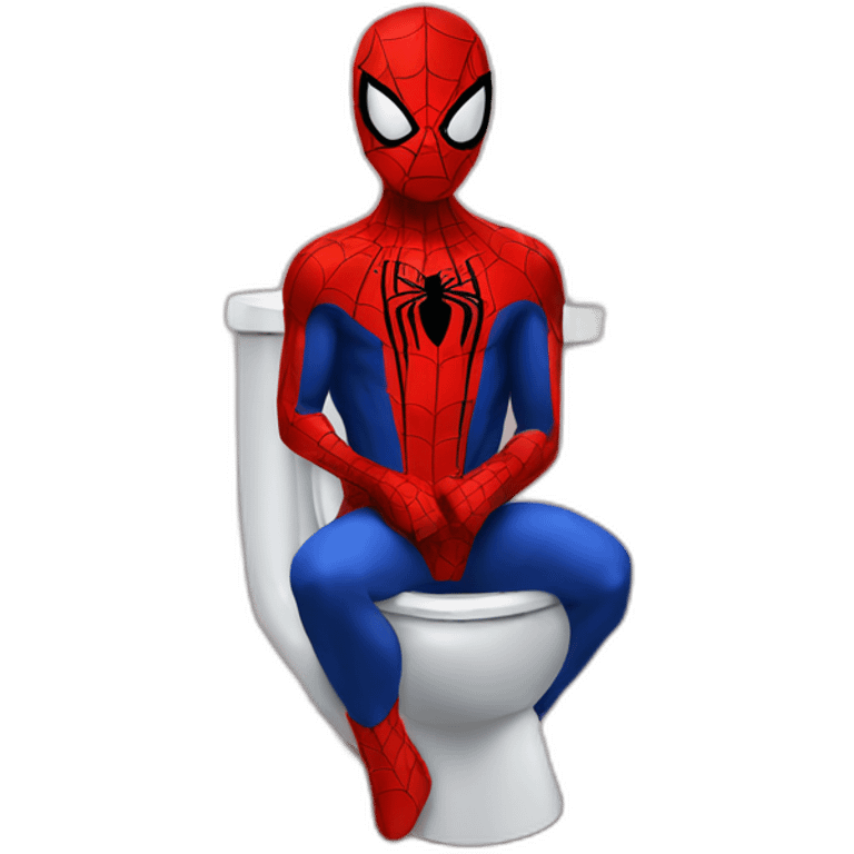 Spiderman au toilette  emoji