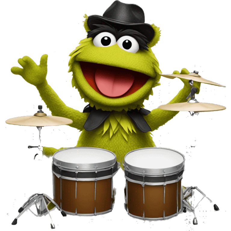 Muppet show ANIMAL with drums emoji