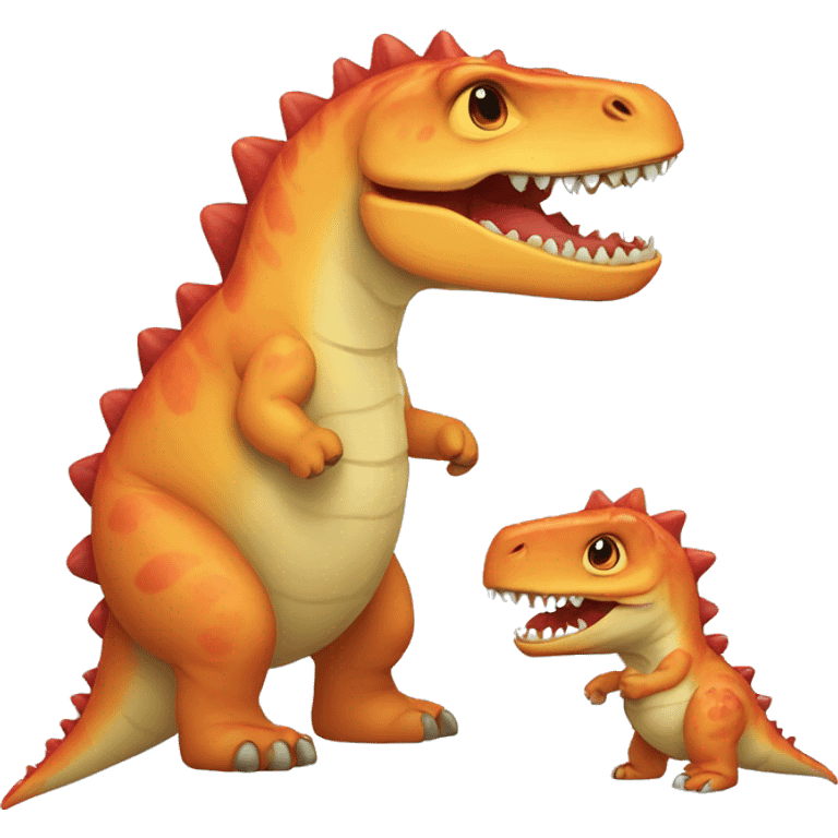 Dinasour with baby  emoji