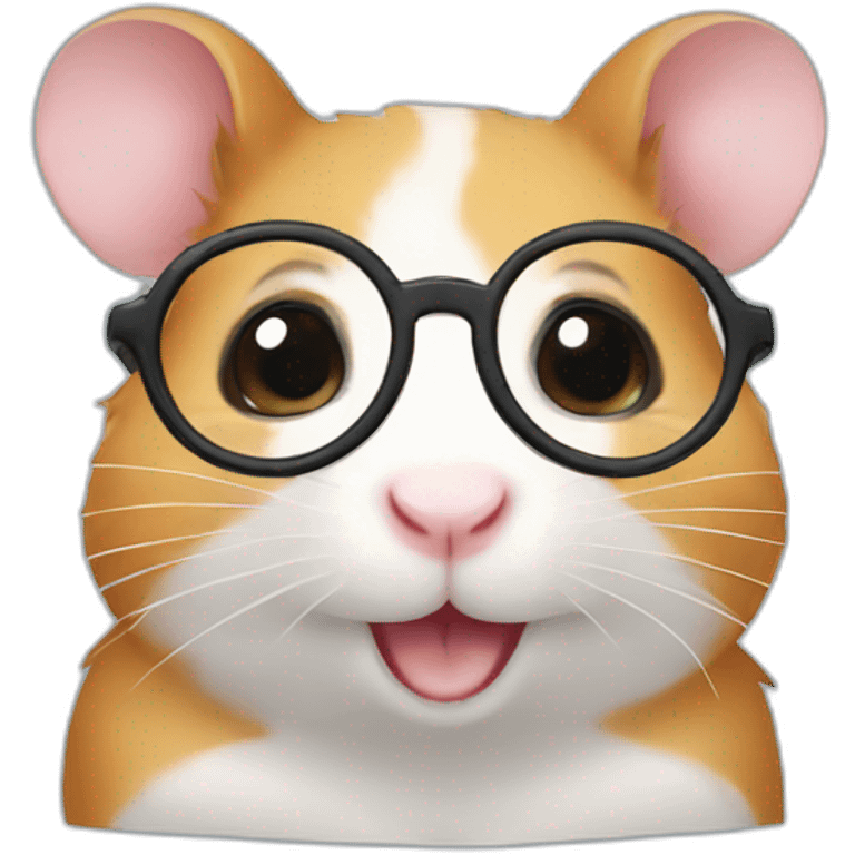 hamster with glasses emoji