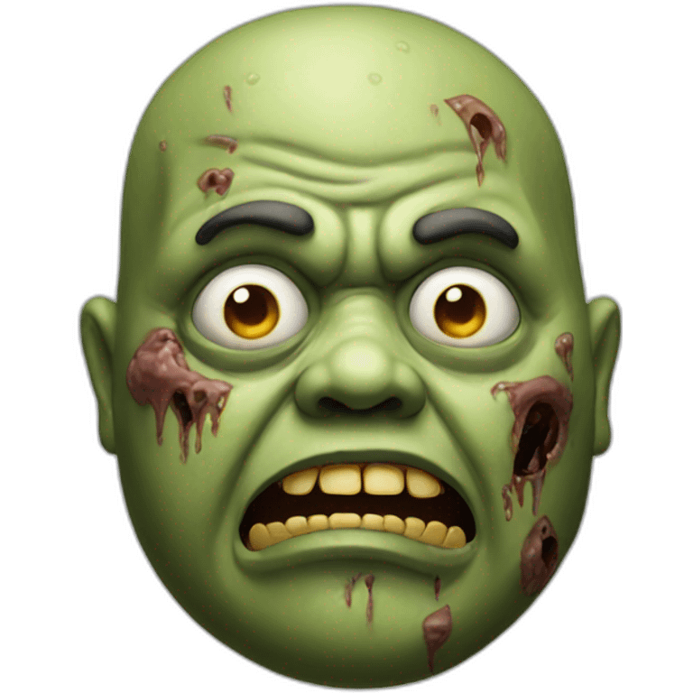 fat zombie hyperrealistic emoji