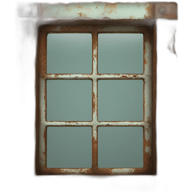 Rusted Old Window with glass emoji