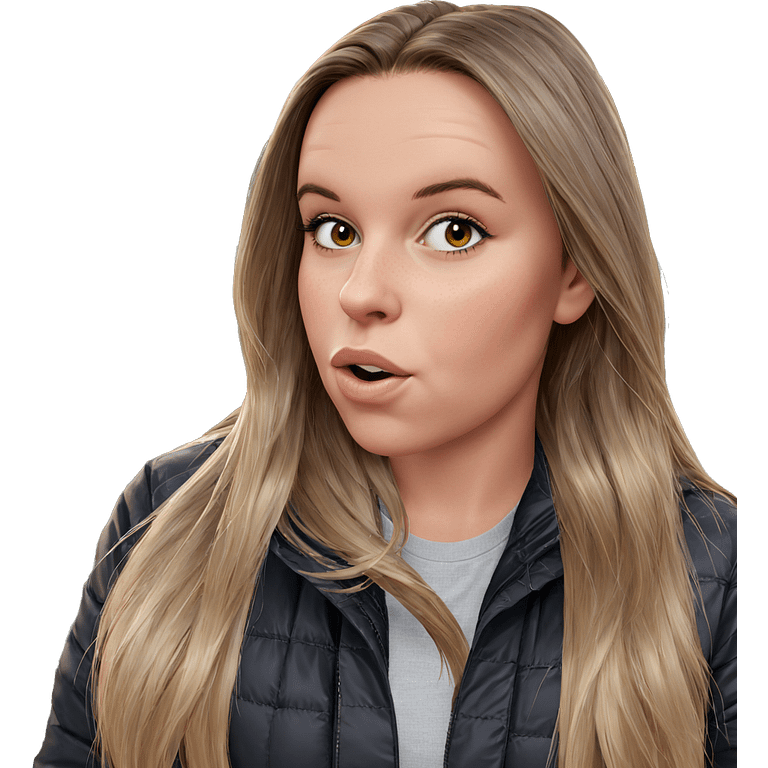 realistic portrait of girl outdoors emoji