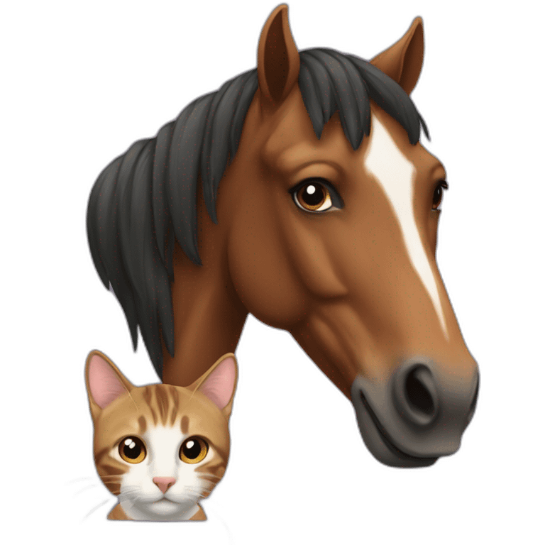 horse-and-cat emoji