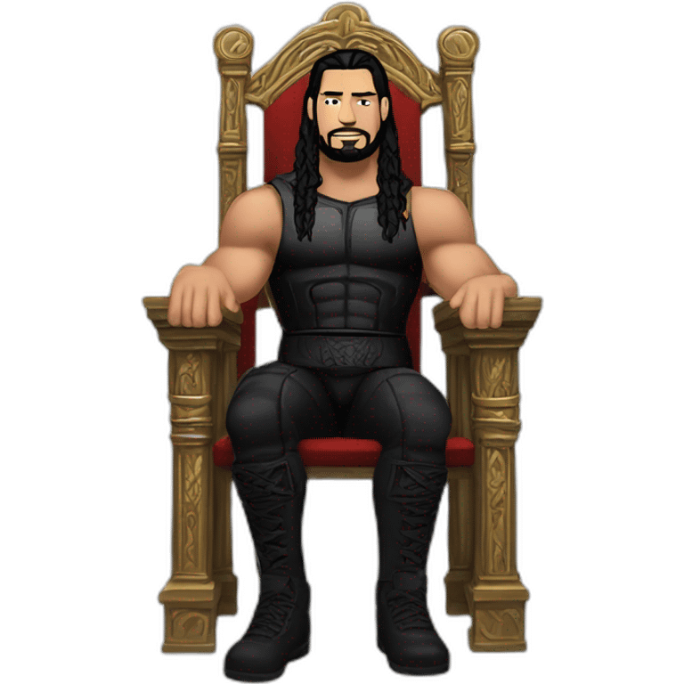 Roman reigns on a throne emoji