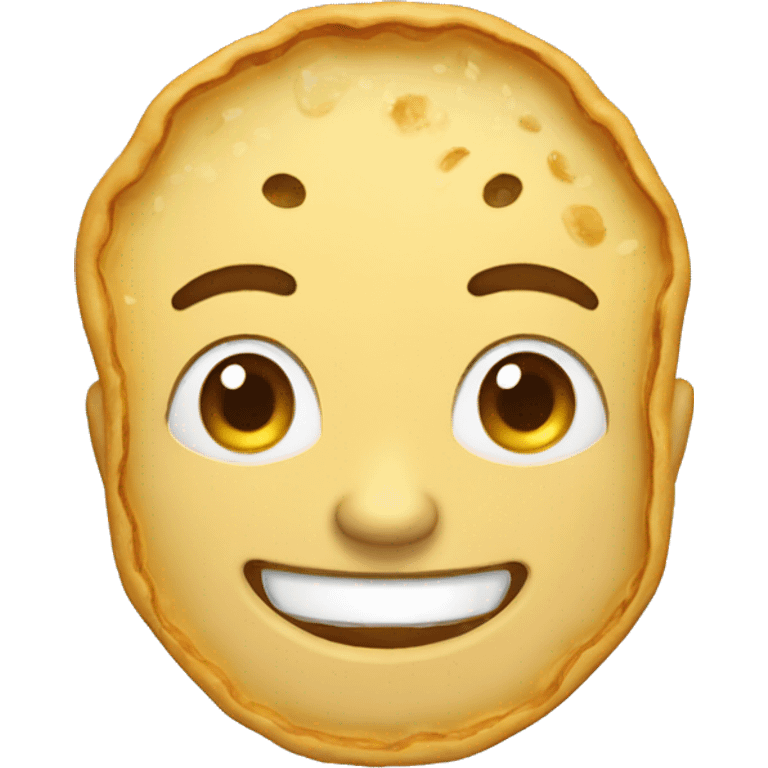 una tostada de pan sonriente emoji