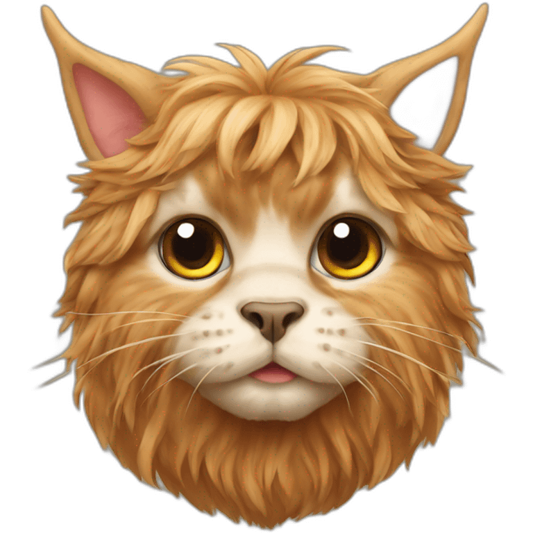 Highland cow cat emoji