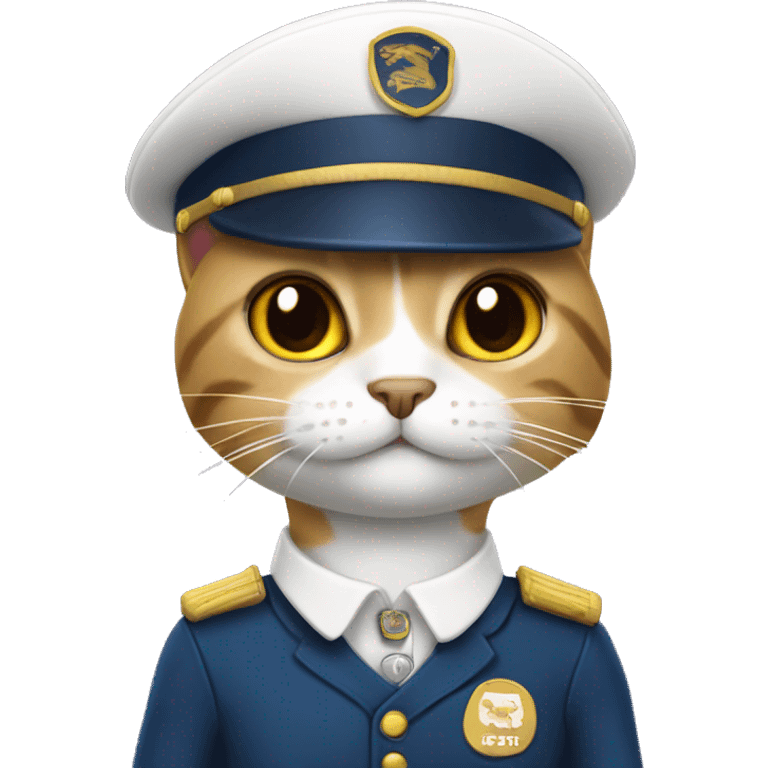 Gato con uniforme emoji