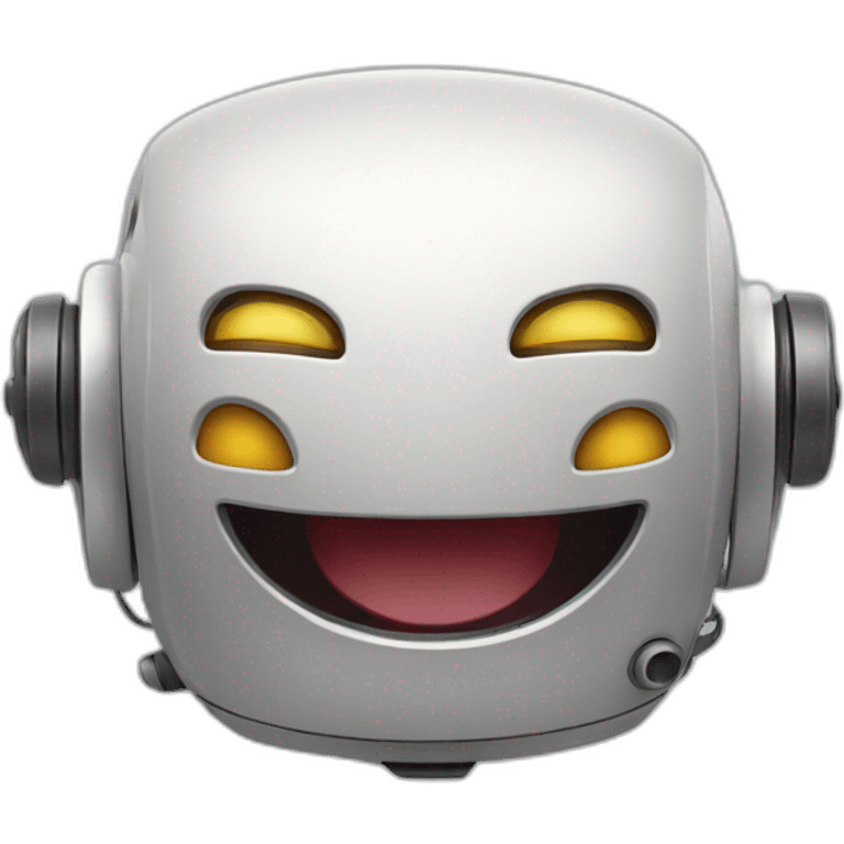 Laughing robot emoji