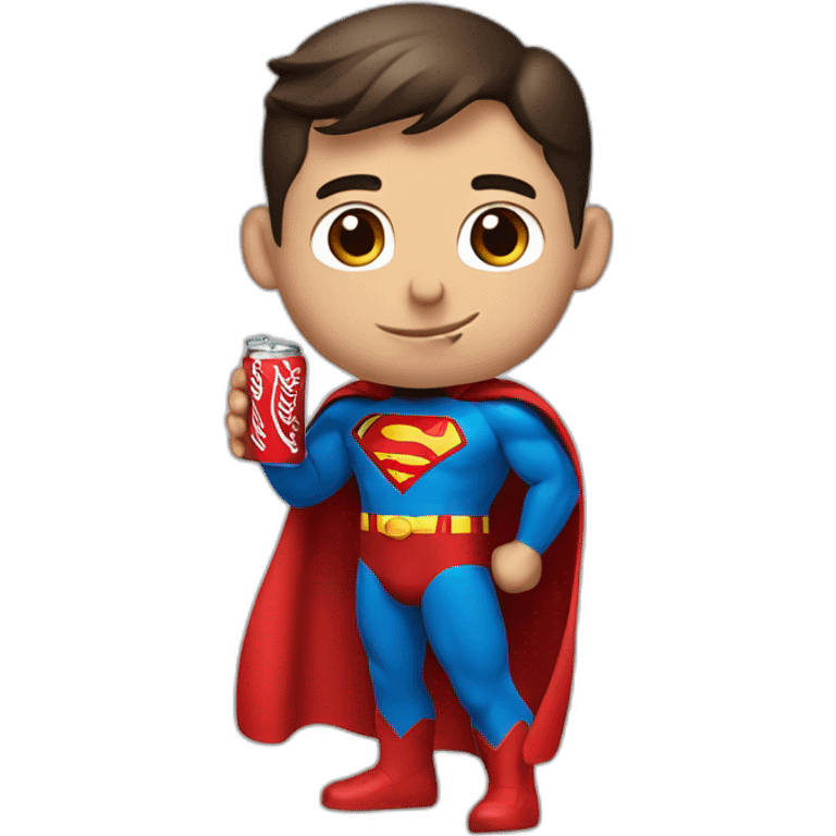 Superman drinking coca cola emoji