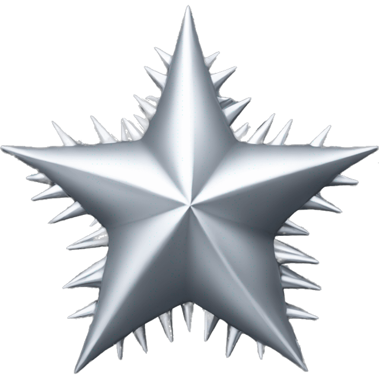 Silver Spikey star  emoji