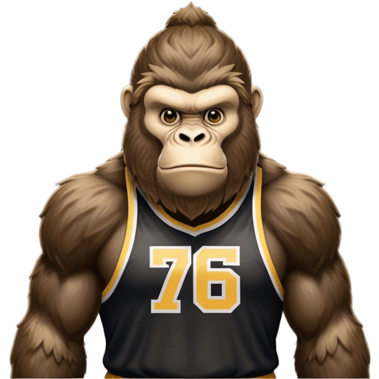 king kong wearing jokic jersey emoji