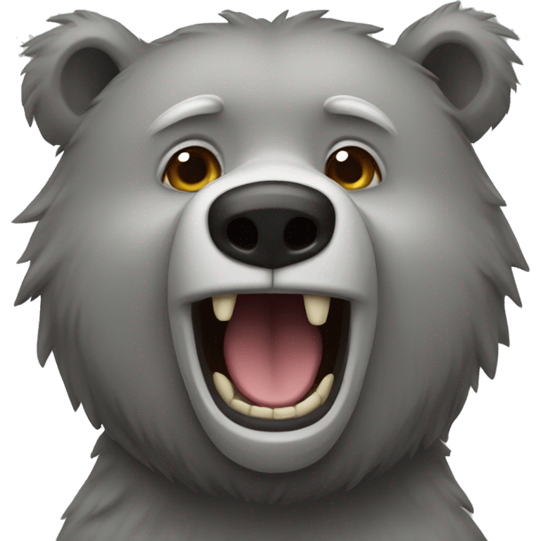 realistic-grey-bear-crazy  emoji