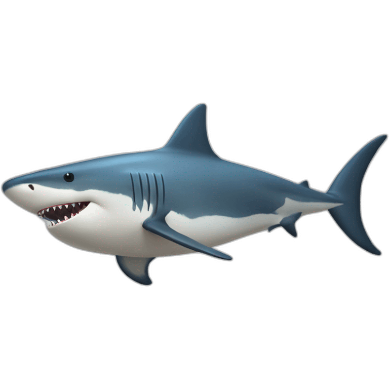 Requin sur une baleine emoji