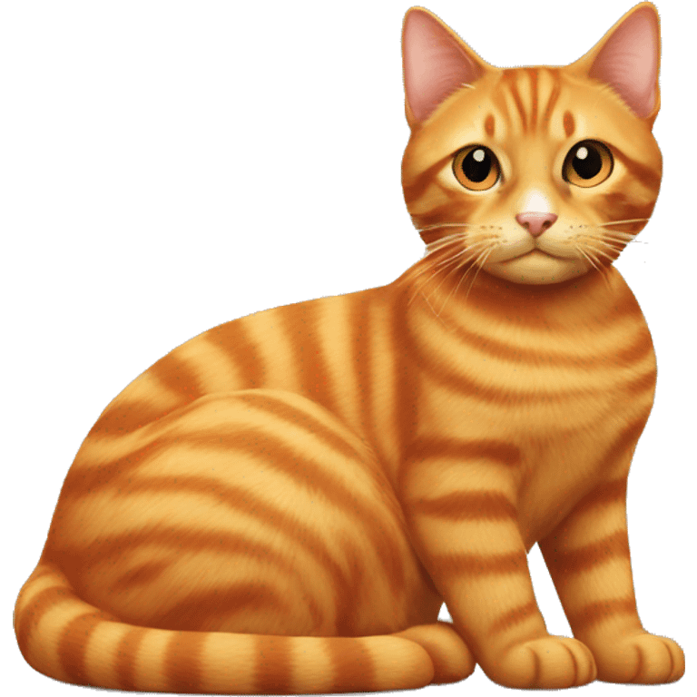 orange tabby cat and black cat  emoji