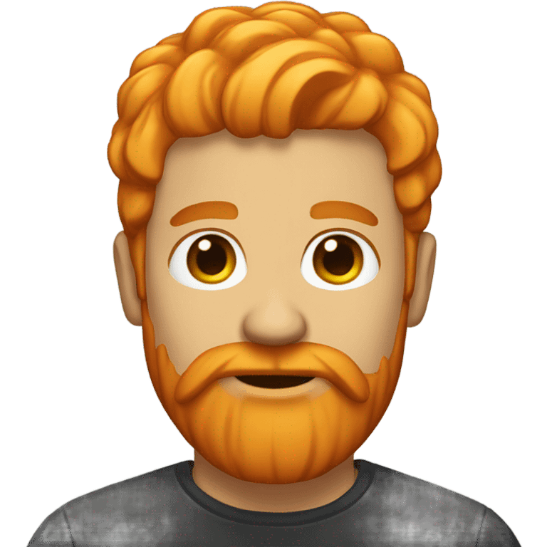 orange hair man with beard stubble emoji