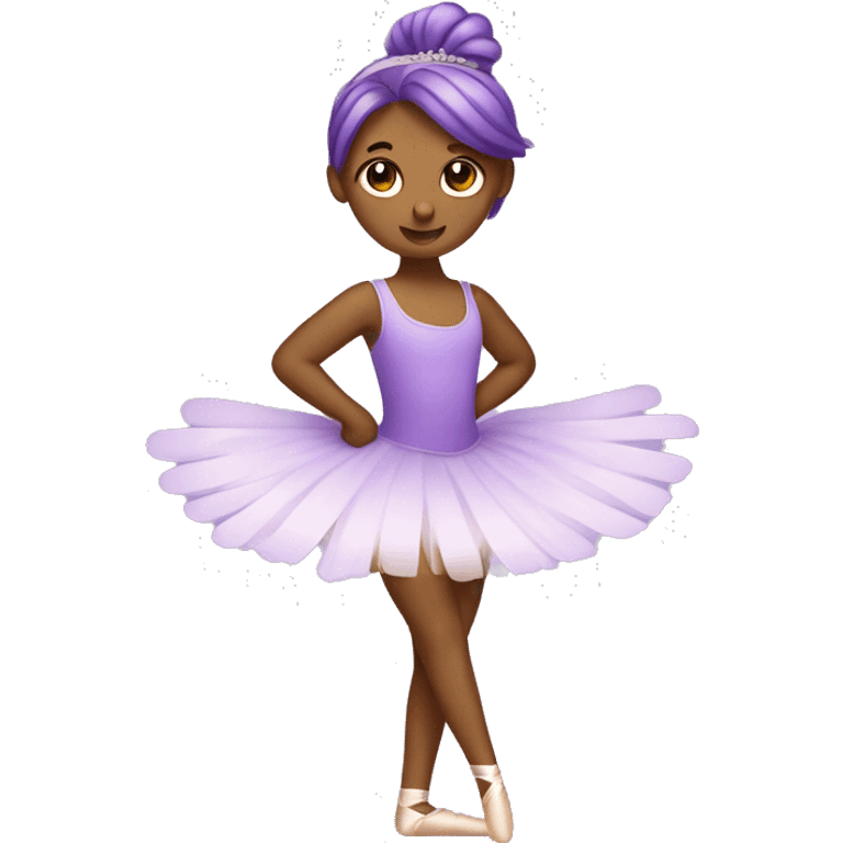 cute ballerina turkey purple  emoji