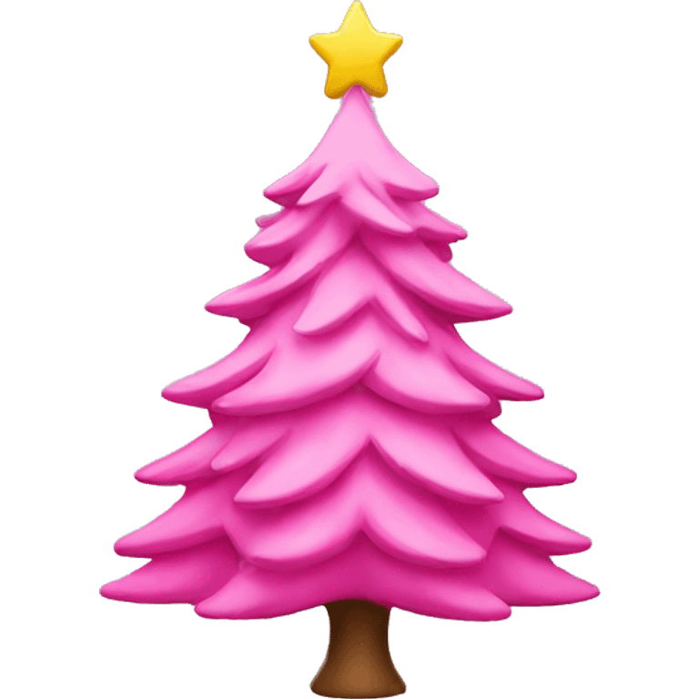 Pink Christmas tree emoji