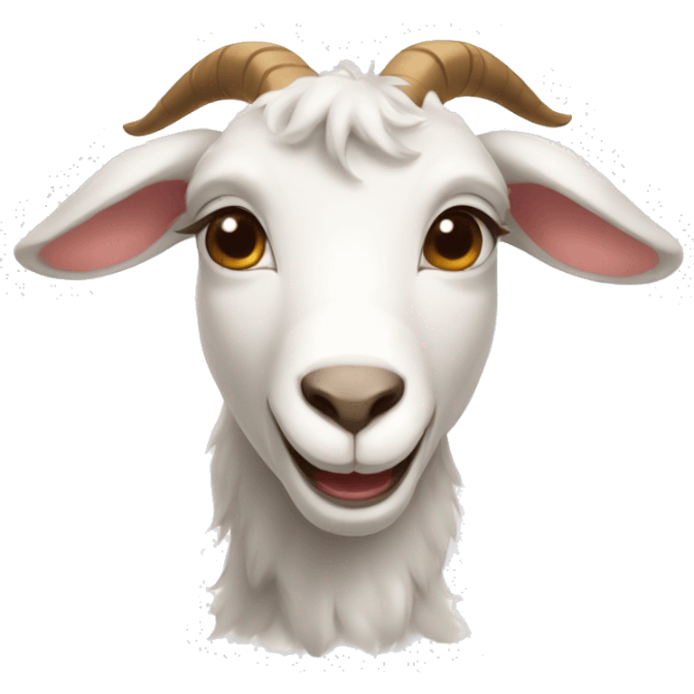 A happy cute goat emoji